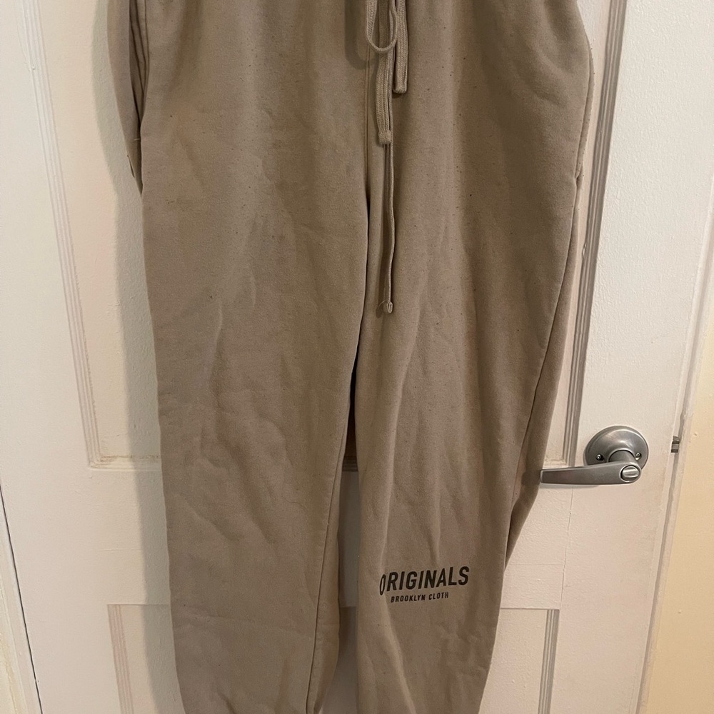 Tan Joggers with Drawstring